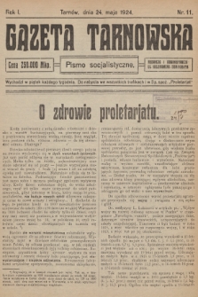Gazeta Tarnowska : pismo socjalistyczne. R.1, 1924, nr 11