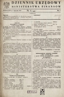 Dziennik Urzędowy Ministerstwa Finansów. 1953, nr 1