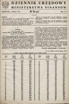 Dziennik Urzędowy Ministerstwa Finansów. 1953, nr 2