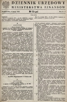 Dziennik Urzędowy Ministerstwa Finansów. 1953, nr 3