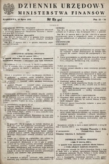 Dziennik Urzędowy Ministerstwa Finansów. 1953, nr 8