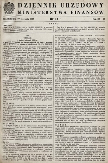 Dziennik Urzędowy Ministerstwa Finansów. 1953, nr 11