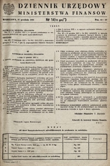 Dziennik Urzędowy Ministerstwa Finansów. 1953, nr 14