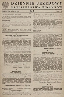 Dziennik Urzędowy Ministerstwa Finansów. 1955, nr 3