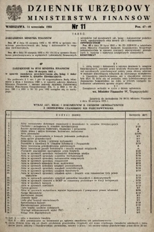 Dziennik Urzędowy Ministerstwa Finansów. 1955, nr 11