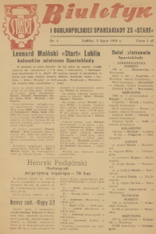 Biuletyn I Ogólnopolskiej Spartakiady Z. S. „Start”. 1954, nr 5