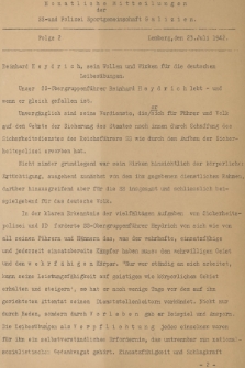 Monatliche Mitteilungen der SS- und Polizei Sportgemeinschaft Galizien. 1942, Folge 2