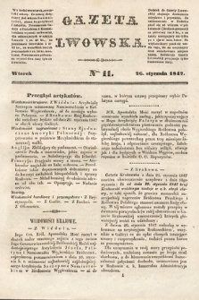 Gazeta Lwowska. 1847, nr 11
