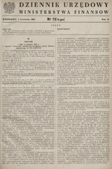 Dziennik Urzędowy Ministerstwa Finansów. 1952, nr 15
