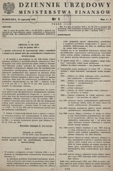 Dziennik Urzędowy Ministerstwa Finansów. 1956, nr 1