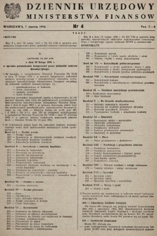 Dziennik Urzędowy Ministerstwa Finansów. 1956, nr 4
