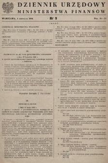 Dziennik Urzędowy Ministerstwa Finansów. 1956, nr 9