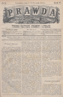 Prawda : tygodnik polityczny, społeczny i literacki. 1885, nr 3