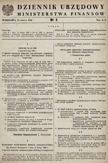 Dziennik Urzędowy Ministerstwa Finansów. 1960, nr 3