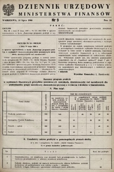 Dziennik Urzędowy Ministerstwa Finansów. 1960, nr 9