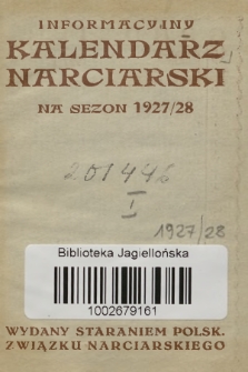 Informacyjny Kalendarz Narciarski na Sezon 1927/28