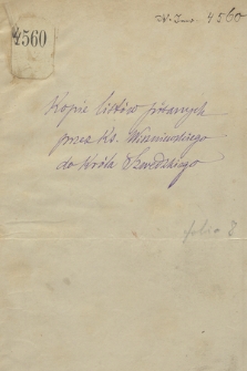 Kopie trzech listów pisanych przez ks. Wiszniewskiego do króla szwedzkieg