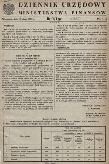 Dziennik Urzędowy Ministerstwa Finansów. 1966, nr 1
