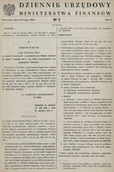 Dziennik Urzędowy Ministerstwa Finansów. 1966, nr 2