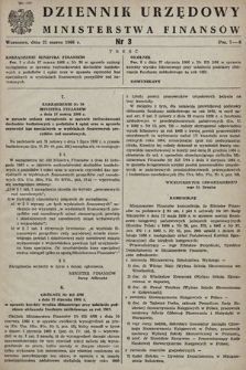 Dziennik Urzędowy Ministerstwa Finansów. 1966, nr 3