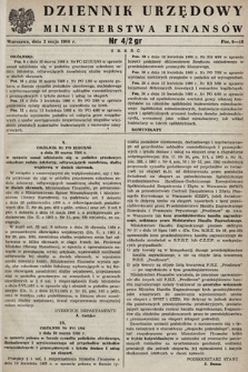 Dziennik Urzędowy Ministerstwa Finansów. 1966, nr 4
