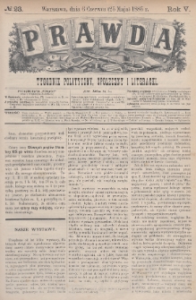 Prawda : tygodnik polityczny, społeczny i literacki. 1885, nr 23