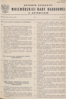 Dziennik Urzędowy Wojewódzkiej Rady Narodowej w Katowicach. 1983, nr 1