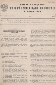 Dziennik Urzędowy Wojewódzkiej Rady Narodowej w Katowicach. 1984, nr 1