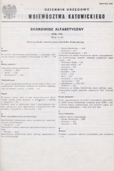 Dziennik Urzędowy Województwa Katowickiego. 1984, Skorowidz alfabetyczny