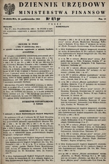 Dziennik Urzędowy Ministerstwa Finansów. 1962, nr 8