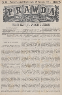 Prawda : tygodnik polityczny, społeczny i literacki. 1885, nr 41