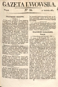 Gazeta Lwowska. 1834, nr 39