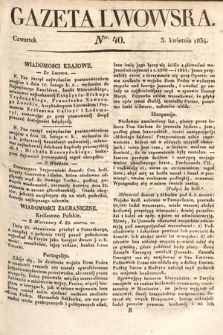 Gazeta Lwowska. 1834, nr 40