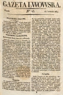 Gazeta Lwowska. 1834, nr 45