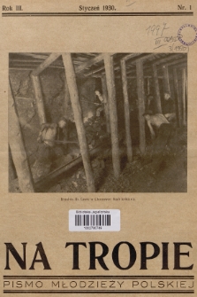 Na Tropie : pismo młodzieży polskiej. R.3, 1930, nr 1