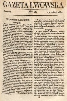 Gazeta Lwowska. 1834, nr 46