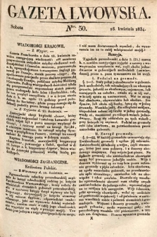 Gazeta Lwowska. 1834, nr 50