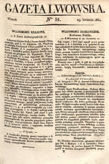 Gazeta Lwowska. 1834, nr 51
