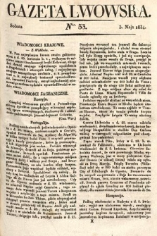 Gazeta Lwowska. 1834, nr 53