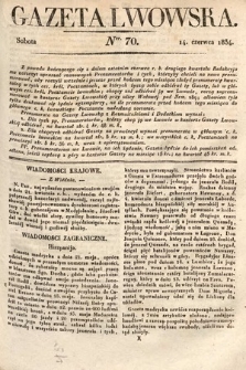 Gazeta Lwowska. 1834, nr 70