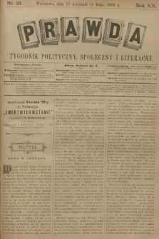 Prawda : tygodnik polityczny, społeczny i literacki. R.20, 1900, nr 18