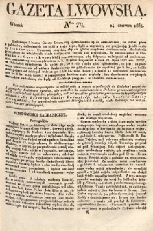 Gazeta Lwowska. 1834, nr 74