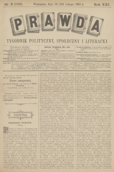 Prawda : tygodnik polityczny, społeczny i literacki. R.21, 1901, nr 8