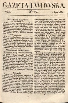 Gazeta Lwowska. 1834, nr 77