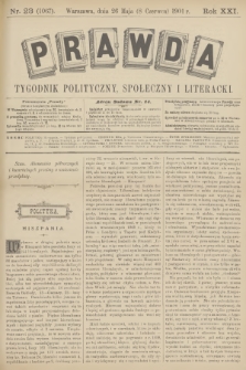 Prawda : tygodnik polityczny, społeczny i literacki. R.21, 1901, nr 23