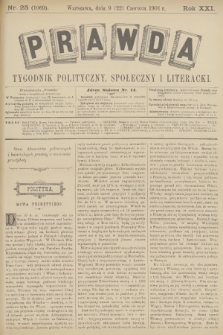 Prawda : tygodnik polityczny, społeczny i literacki. R.21, 1901, nr 25