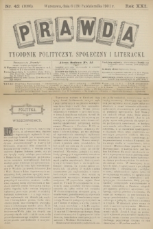 Prawda : tygodnik polityczny, społeczny i literacki. R.21, 1901, nr 42