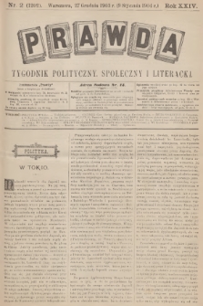 Prawda : tygodnik polityczny, społeczny i literacki. R.24, 1904, nr 2