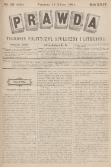 Prawda : tygodnik polityczny, społeczny i literacki. R.24, 1904, nr 29