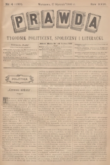 Prawda : tygodnik polityczny, społeczny i literacki. R.26, 1906, nr 4